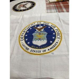 Air Force Completed Cross Stitched USAF Department of the‎ Air Force Pillow13x13